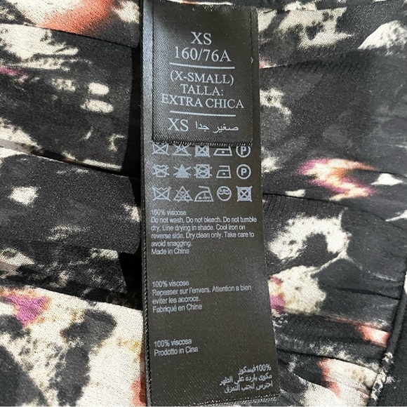 All Saints Adeliza Wing Abstract Shirt Black XS‎ - Picture 9 of 9